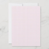 Roze Gingham Eerste Rodeo 1e Verjaardag Cowboy Kaart (Achterkant)