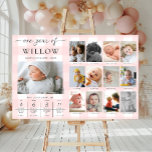 Roze Gingham Eerste Verjaardag Foto Milestone Poster<br><div class="desc">Vier de eerste 12 maanden van je kleintje met deze eerste verjaardag een jaar van mijlpaal foto's teken. Pas het bord aan met uw maandelijkse mijlpaal afbeeldingen en baby's leuke weetjes. Als u tekst aan het ontwerp wilt toevoegen,  selecteert u de knop "Aanpassen" hierboven voor meer geavanceerde aanpassingsfuncties.</div>
