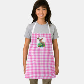 Roze Gingham en overal print Pasen Konijn Schort (Insitu)
