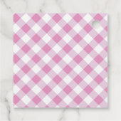 Roze Gingham en Witte Pompoen Dank je wel Bedankjes Labels (Achterkant)