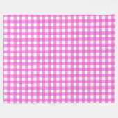 Roze gingham fleece deken (Voorkant (Horizontaal))