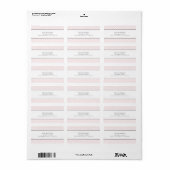 Roze Gingham Geboorteaankondiging Adreslabels Etiket (Full Sheet)
