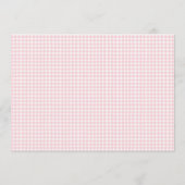 Roze Gingham Gepersonaliseerd Notitiekaartje (Achterkant)