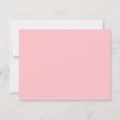 Roze Gingham Geruite Rand Persoonlijk Notitiekaartje (Achterkant)