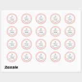 Roze gingham geruite zelfgemaakte cupcake label (Vel)