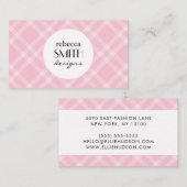 Roze Gingham, Gingham Pattern, Geometric Pattern Visitekaartje (Voorkant / Achterkant)