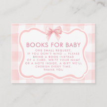 Roze Gingham Golvende Frame Strik Boeken Voor Baby