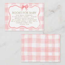 Roze Gingham Golvende Frame Strik Boeken Voor Baby