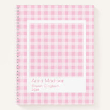 Roze Gingham Groot Transparant Frame