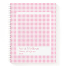 Roze Gingham Groot Transparant Frame