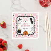Roze Gingham Halloween Verjaardagsfeest Servet (Insitu)