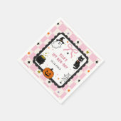 Roze Gingham Halloween Verjaardagsfeest Servet (Hoek)