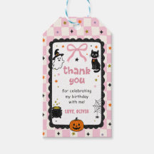Roze Gingham Halloween Verjaardagsfeestje