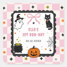 Roze Gingham Halloween Verjaardagsfeestje