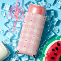 Roze Gingham Harten Valentijnsdag 