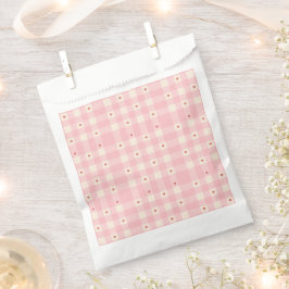 Roze Gingham Harten Valentijnskaart Bedankzakje