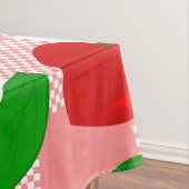 roze gingham Hartvormige Kers rockabilly Tafelkleed (Voorbeeld)