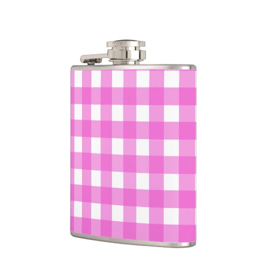 Roze gingham heupfles (Links)