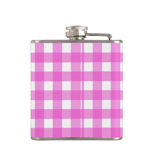 Roze gingham heupfles (Achterkant)