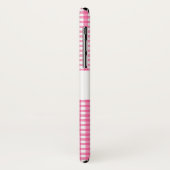 Roze Gingham Hoesje-Mate Phone Case iPhone X (Achterkant/links)