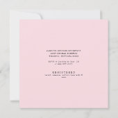 Roze Gingham Horse Baby shower Square Kaart (Achterkant)