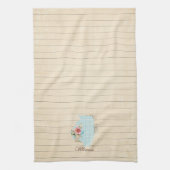 Roze Gingham Illinois State Patroon Keuken Handdoe Theedoek (Verticaal)