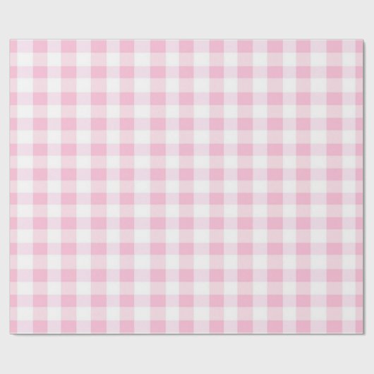 Roze gingham inpakpapier (Vlak)