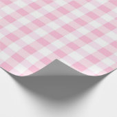 Roze gingham inpakpapier (Hoek)