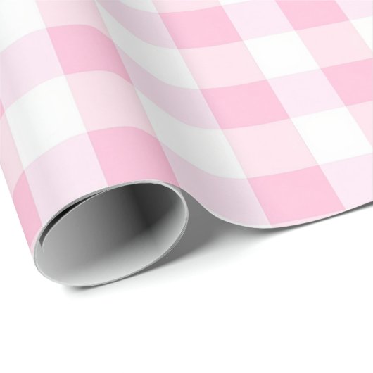 Roze gingham inpakpapier (Rol Hoek)