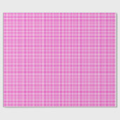 Roze Gingham Inpakpapier (Vlak)