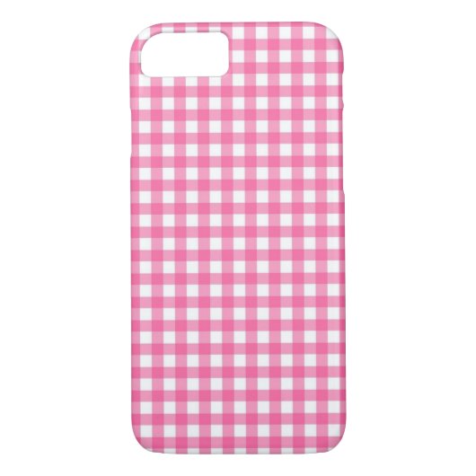 Roze Gingham iPhone Case (Achterkant)
