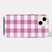 Roze Gingham iPhone Hoesje (Achterkant horizontaal)