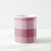 Roze Gingham Karo Streepjes Design Koffiemok (Center)