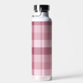 Roze Gingham Karo Streepjes Design Waterfles (Rechts)
