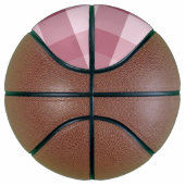 Roze Gingham Karo Tartan Design Basketbal (Rechts)