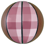 Roze Gingham Karo Tartan Design Basketbal (Verticaal)