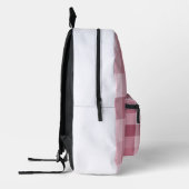Roze Gingham Karo Tartan Design Bedrukte Rugzak (Links)