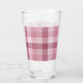 Roze Gingham Karo Tartan Design Glas (Achterkant)