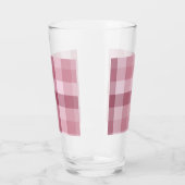 Roze Gingham Karo Tartan Design Glas (Links)