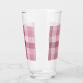 Roze Gingham Karo Tartan Design Glas (Rechts)