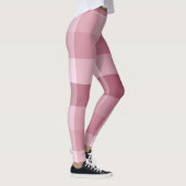 Roze Gingham Karo Tartan Design Leggings (Rechts)
