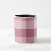 Roze Gingham Karo Tartan Design Mok (Midden)