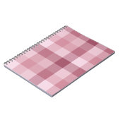 Roze Gingham Karo Tartan Design Notitieboek (Linkerzijde)