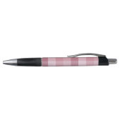 Roze Gingham Karo Tartan Design Pen (Bovenkant)