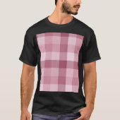 Roze Gingham Karo Tartan Design T-shirt (Voorkant)