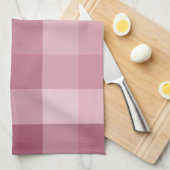 Roze Gingham Karo Tartan Design Theedoek (Quarter Fold)