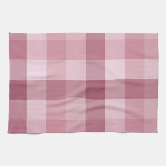 Roze Gingham Karo Tartan Design Theedoek (Horizontaal)