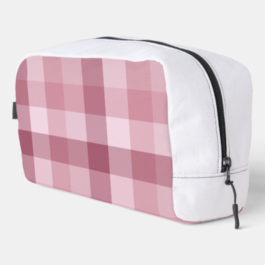 Roze Gingham Karo Tartan Design Toilettasje (Rechterhoek)