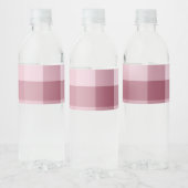 Roze Gingham Karo Tartan Design Waterfles Etiket (Flessen)