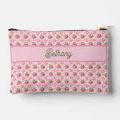 Roze Gingham Kersenpatroon Etui (Achterkant)
